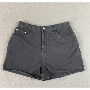 Vintage LA Blues Shorts Womens 31x4 Black Denim High Rise Y2K Butterflies Tag 16